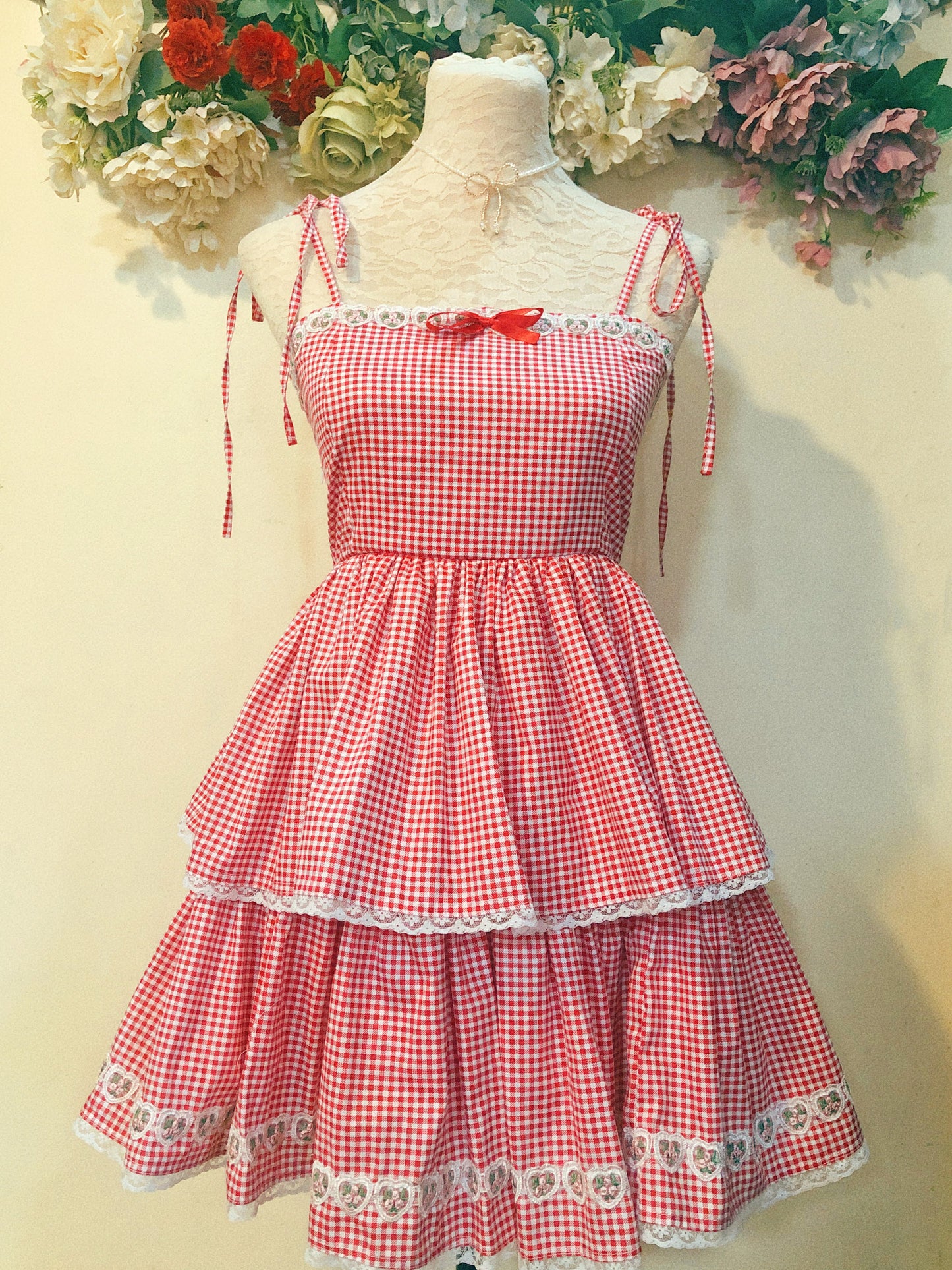 Mon bébé Gingham Handmade Dress