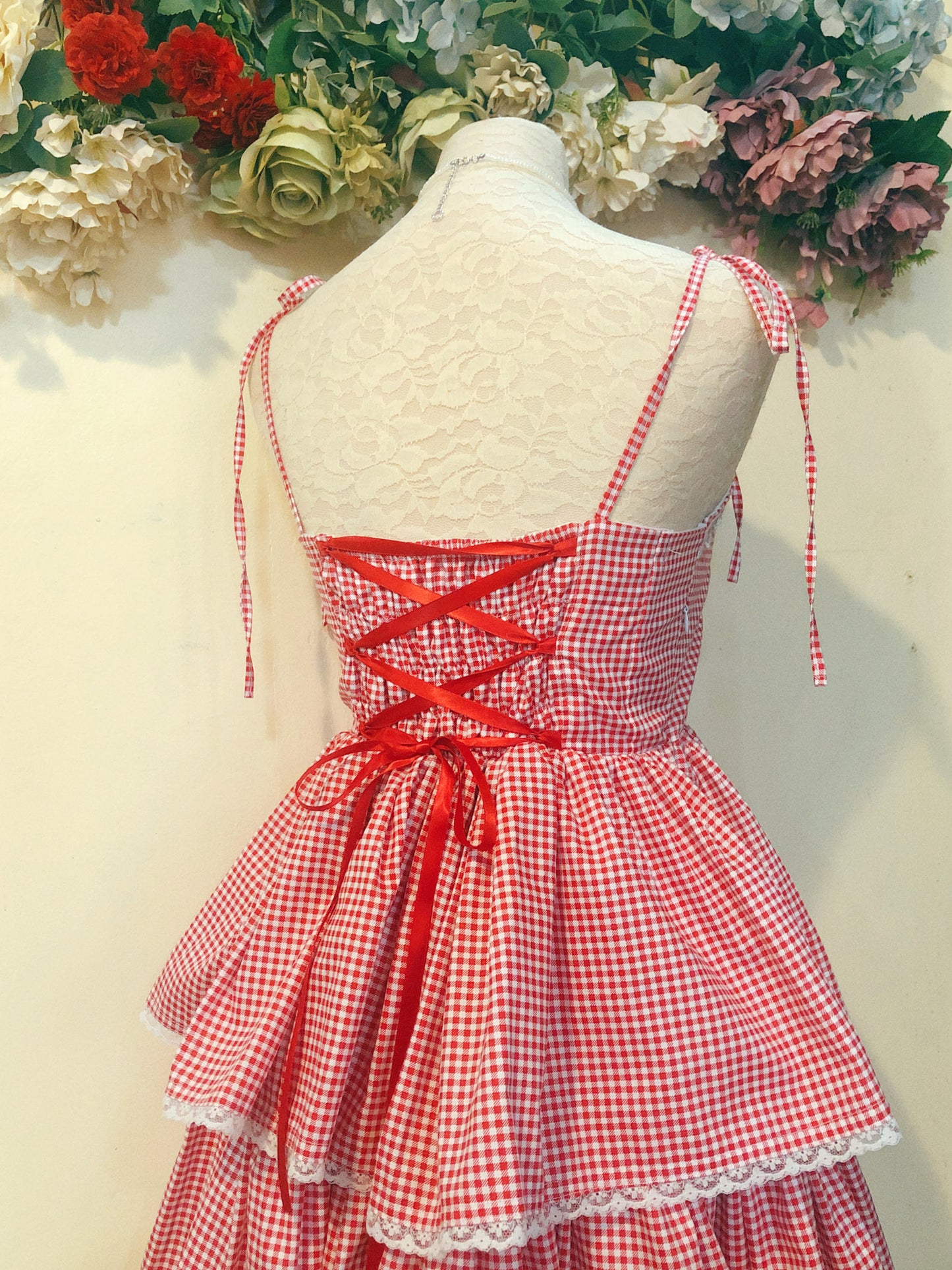 Mon bébé Gingham Handmade Dress