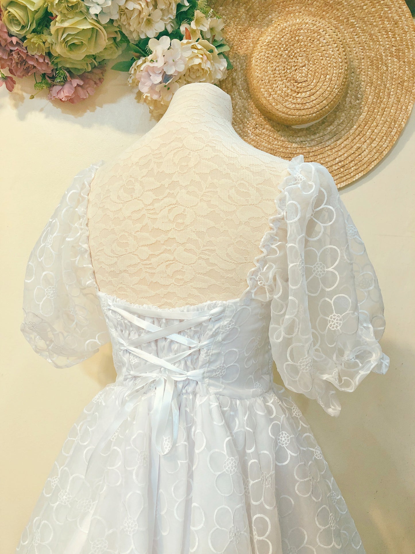 White Flower Fairy Handmade Dress