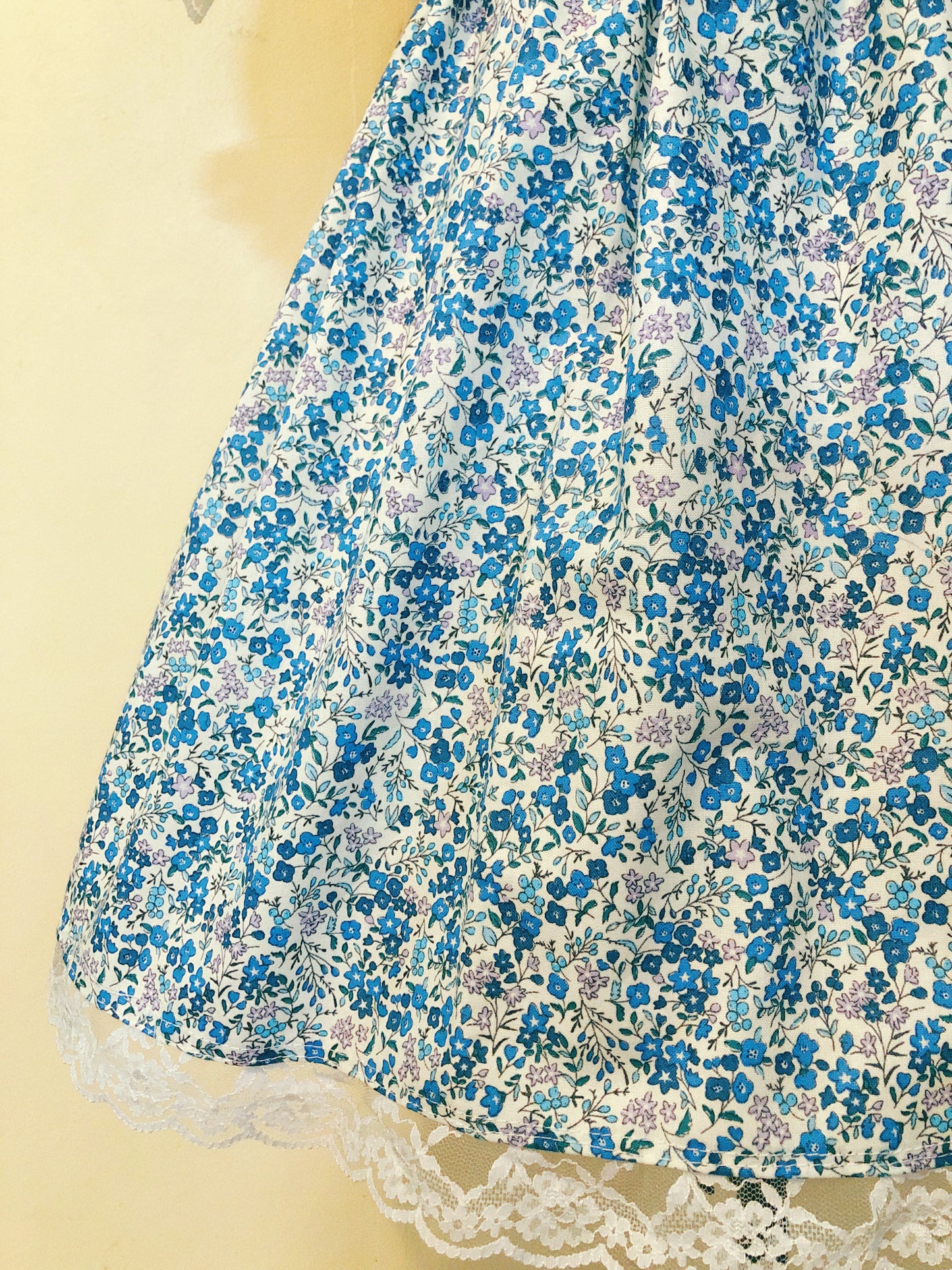 Little Blue Flowers Handmade Dress