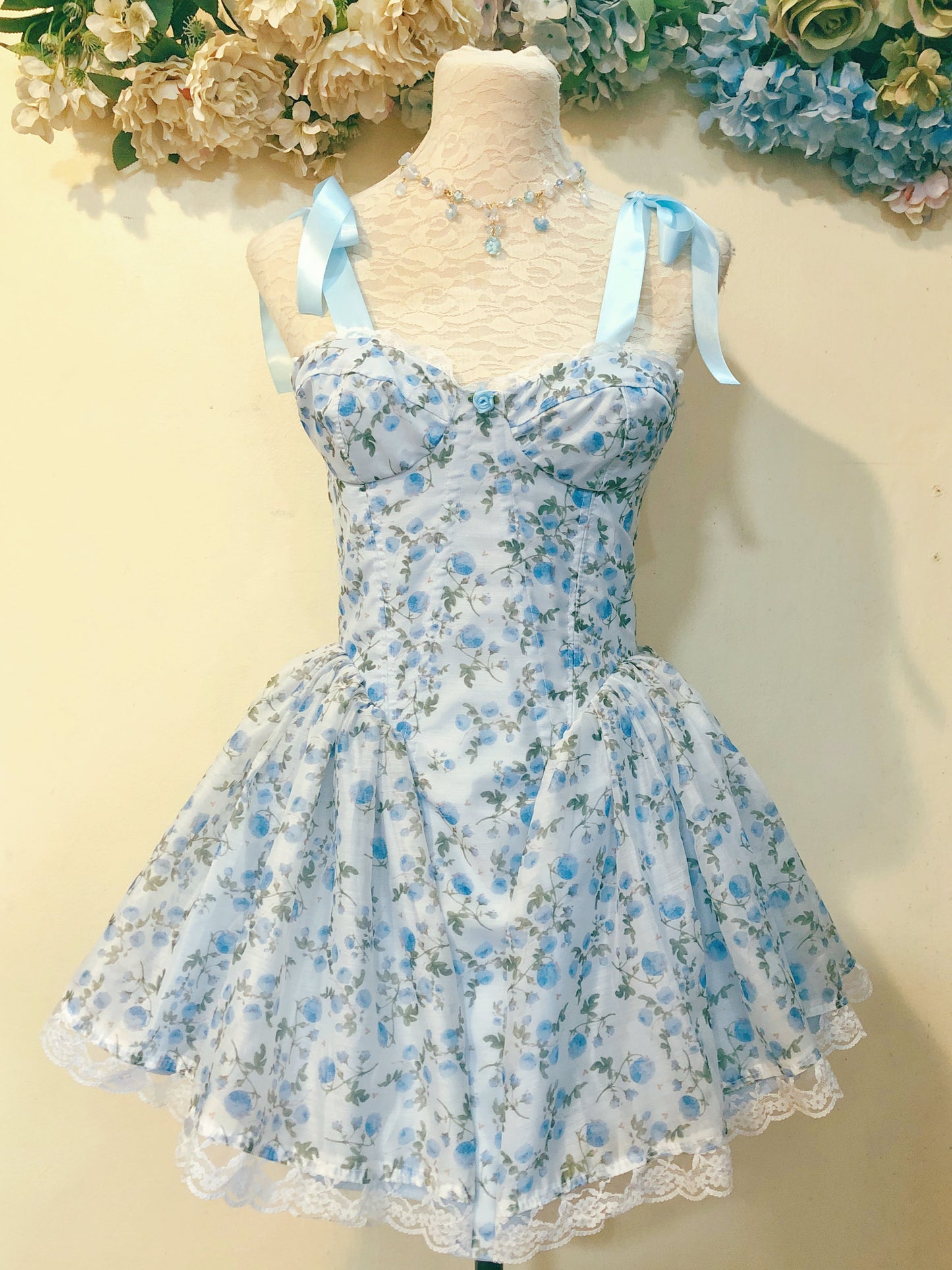 Moon Flower Corset Handmade Dress