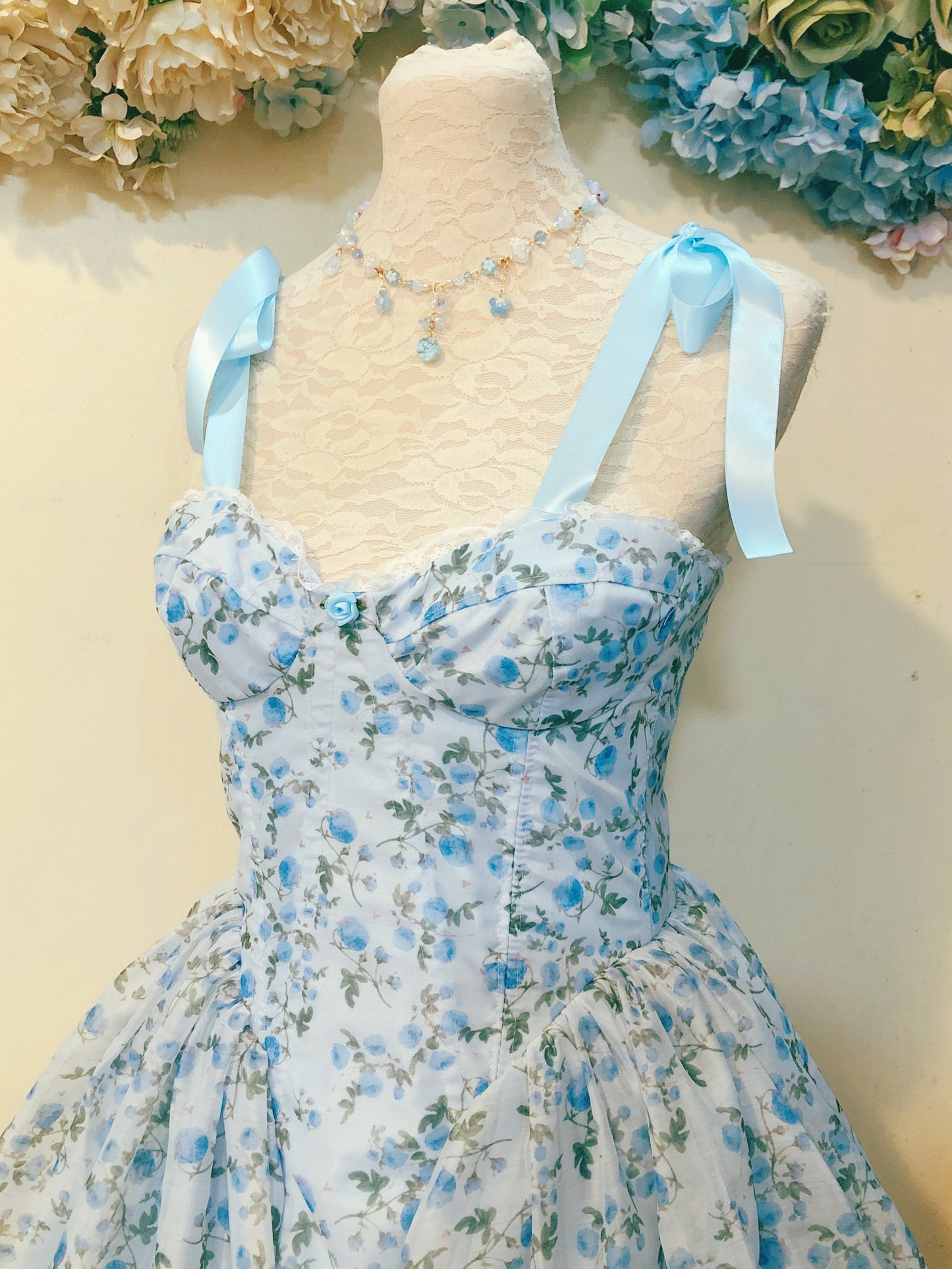 Moon Flower Corset Handmade Dress