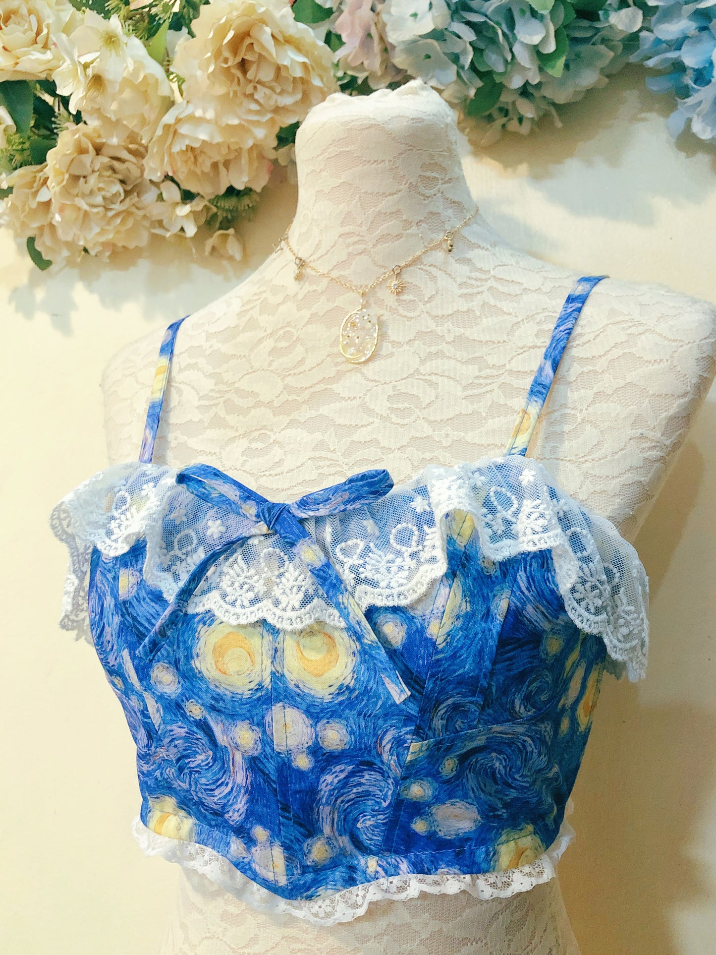 Starry Night Lace Handmade Cutie Top