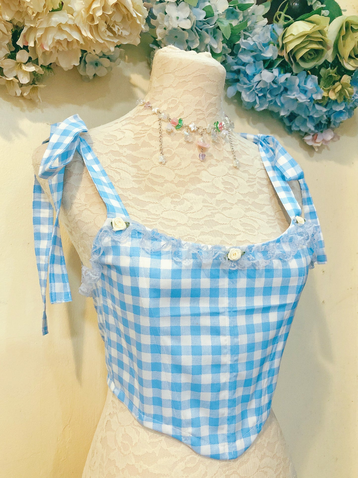 Baby Blue Gingham Cutie Top