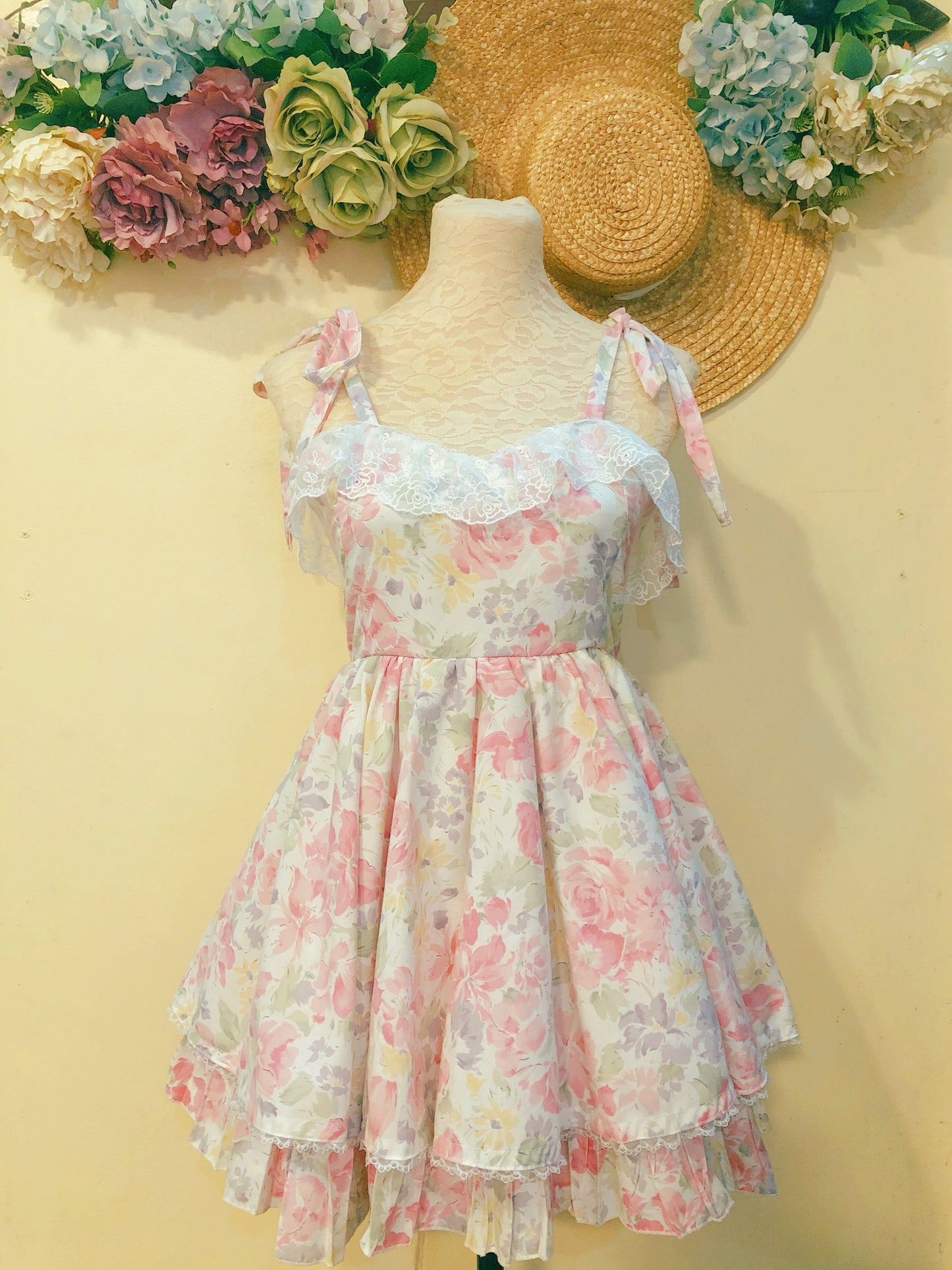 Pink Garden Handmade Dress