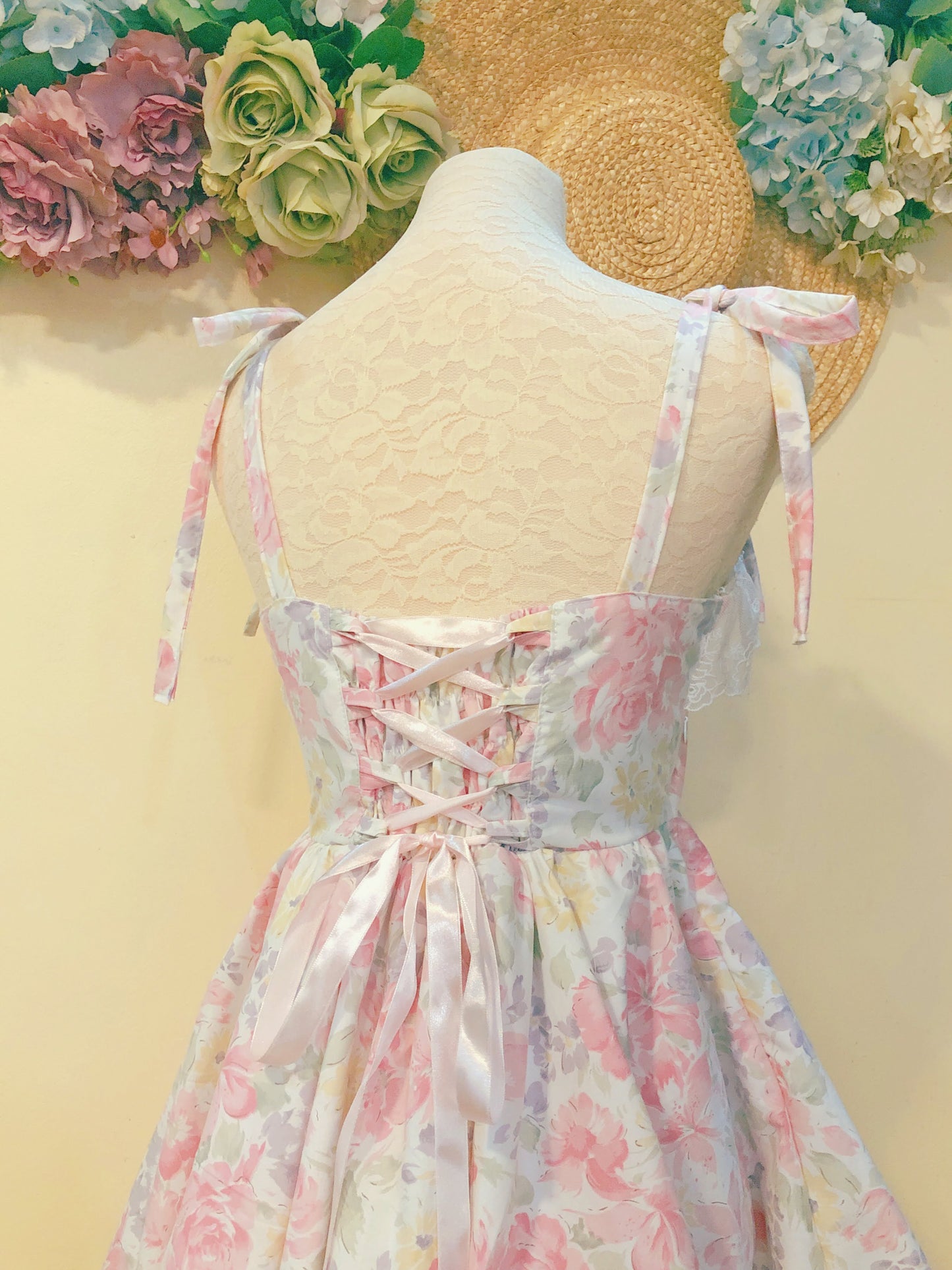 Pink Garden Handmade Dress