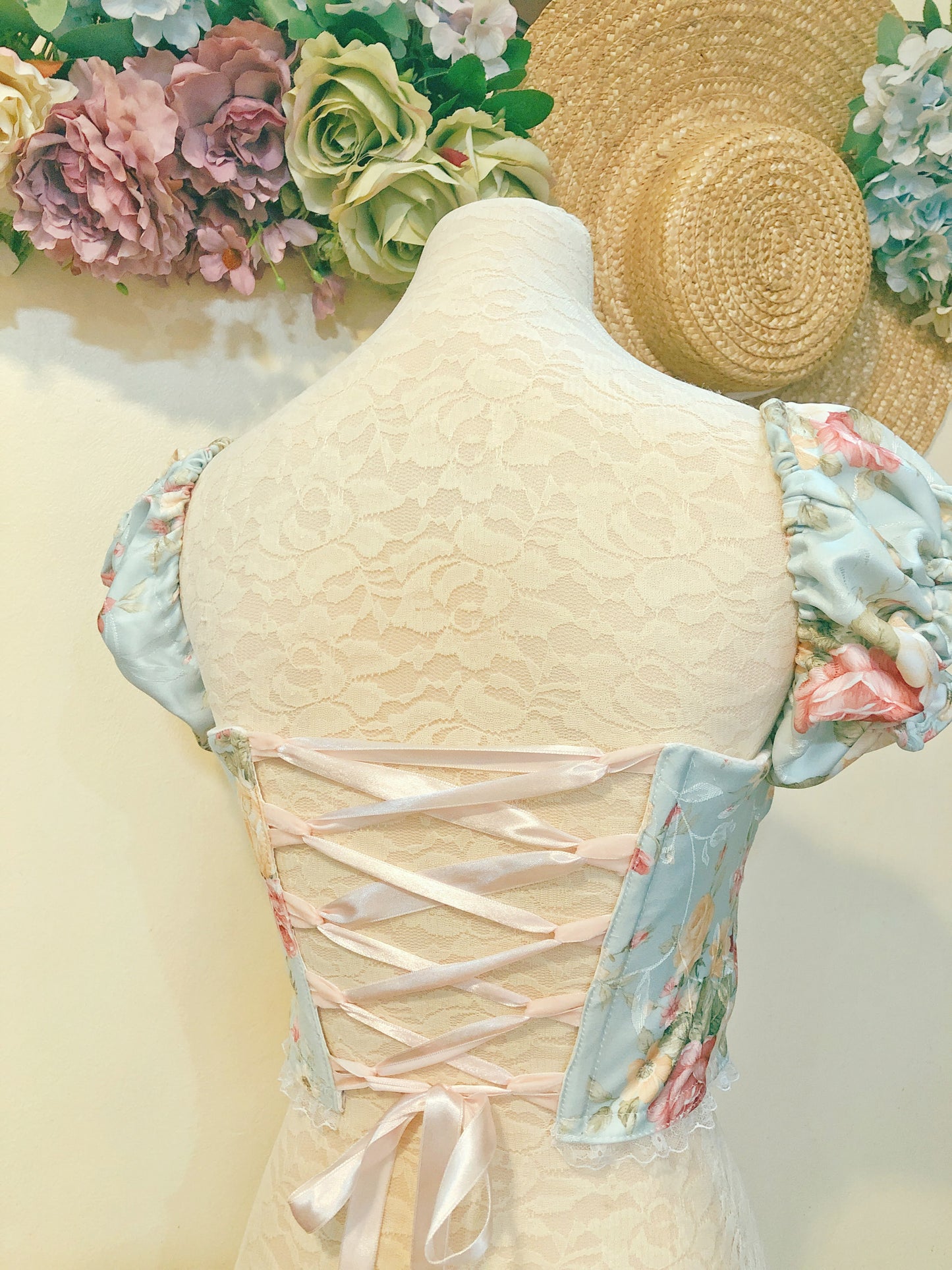 Milkmaid Rose Corset Handmade Top