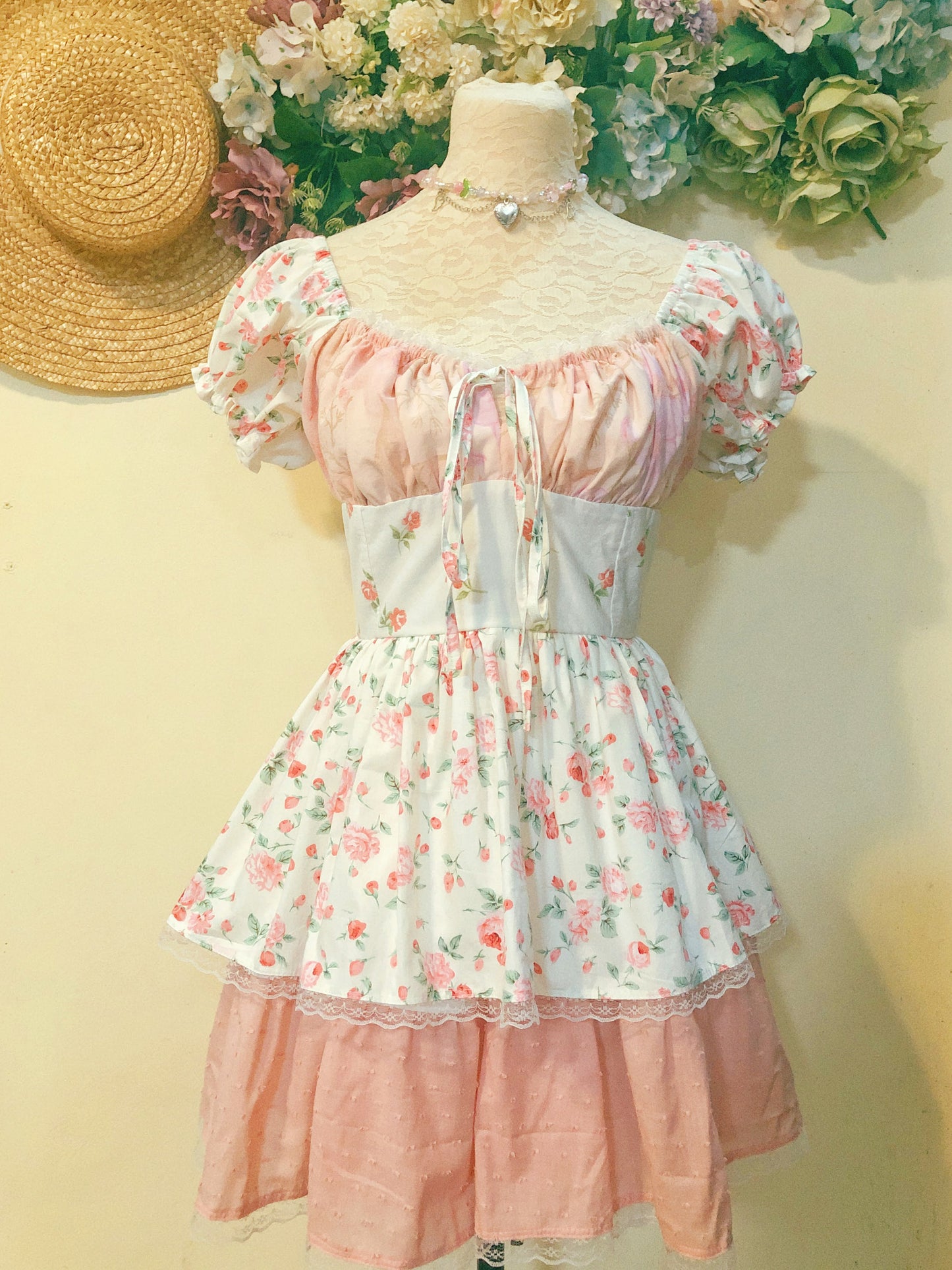 Pretty Maiden Patchwork Handmade Dress