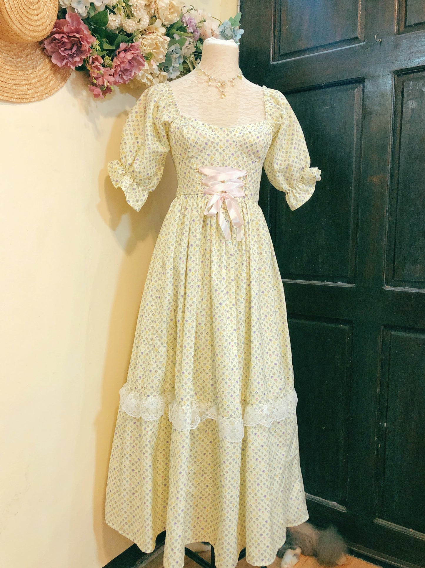 Dainty Garden Long Handmade Dress