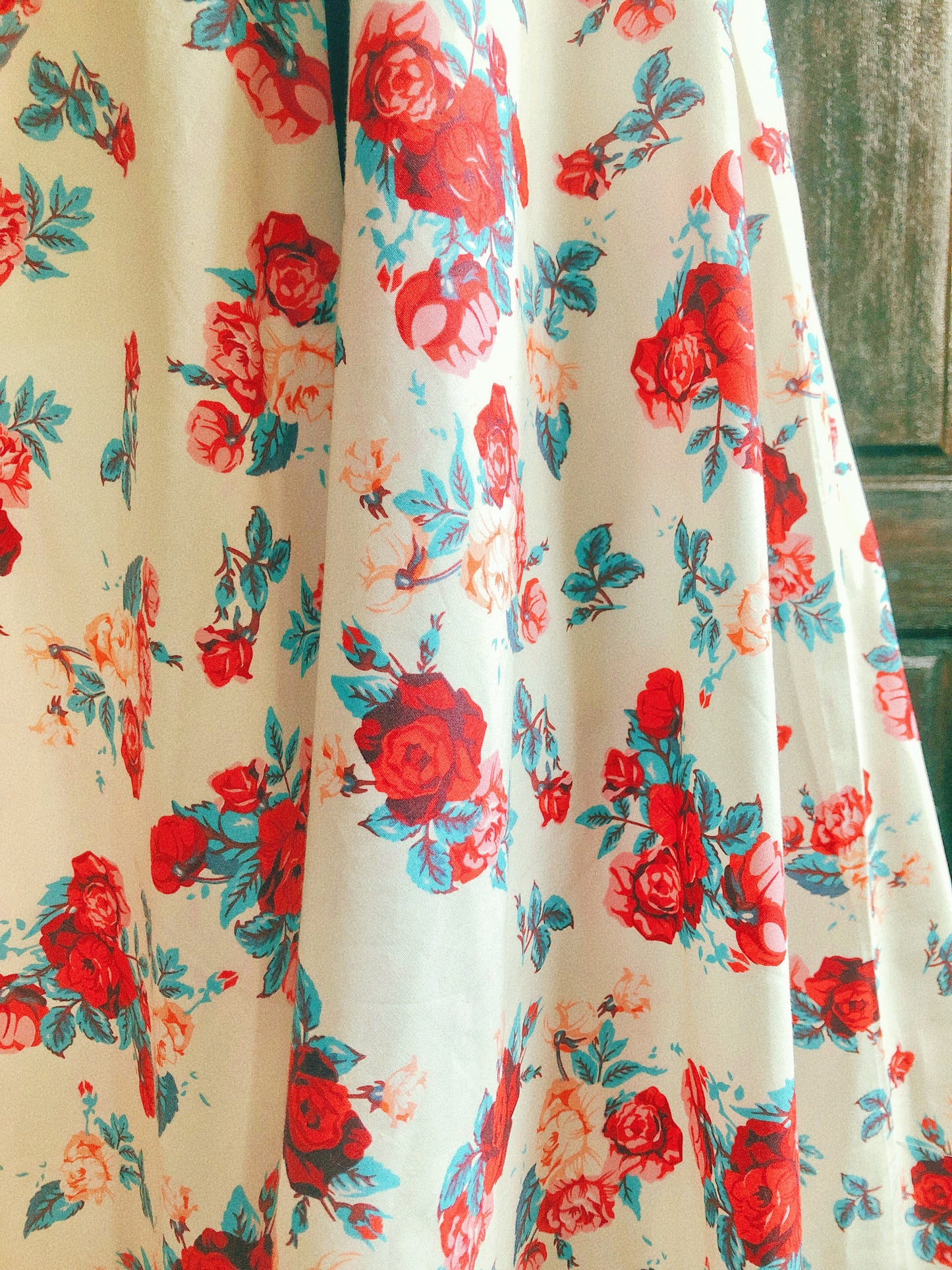 Autumn Rose Milkmaid Handmade Dress