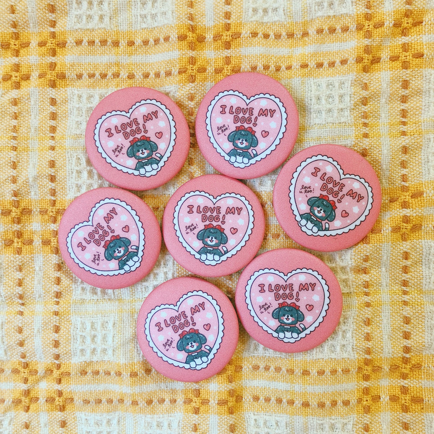 I love my Dog- Mini Button Pin