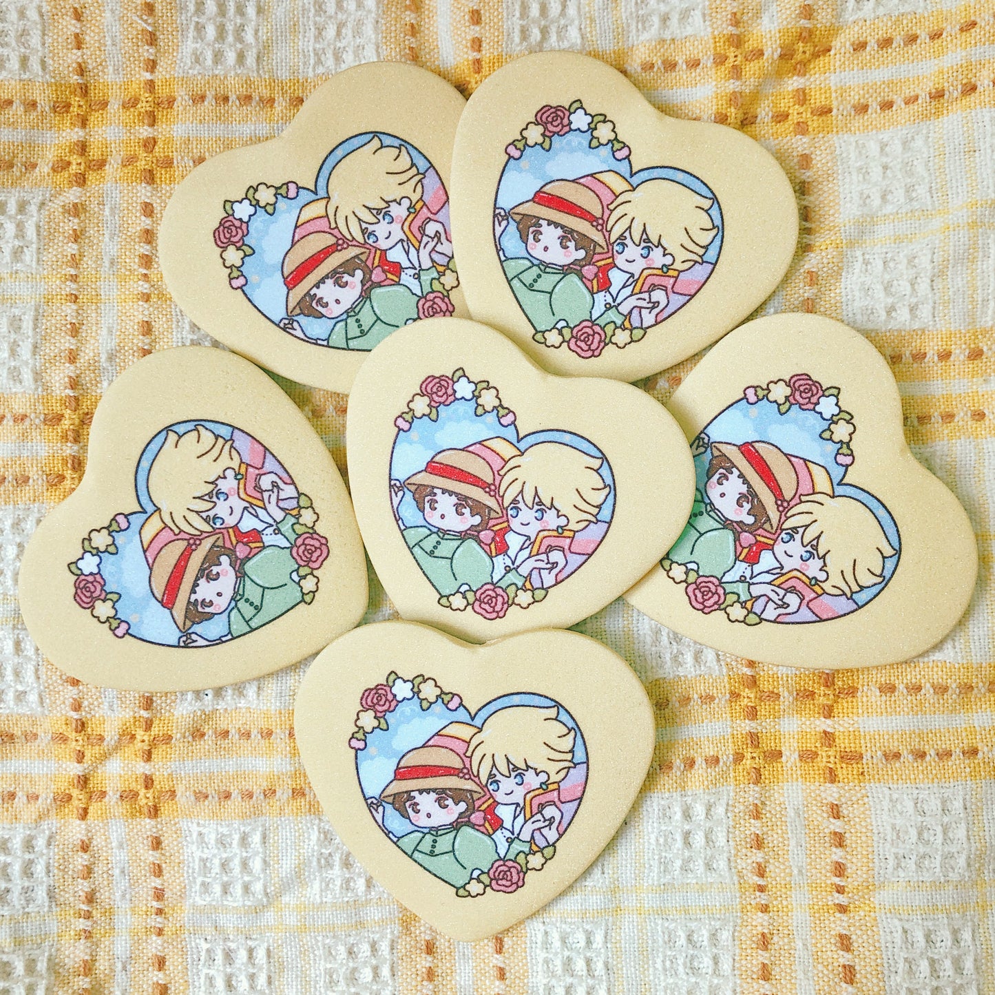 FANART - Howl and Sophie - Heart Button Pin