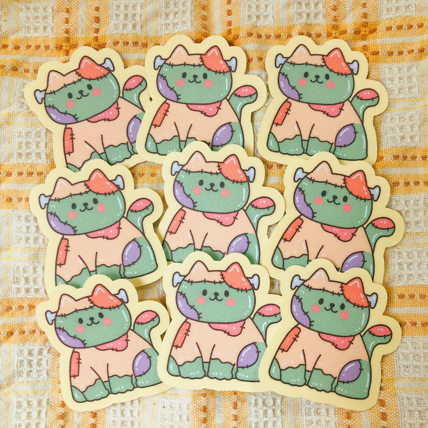 Halloween Costume Frankenkitty - Vinyl Sticker