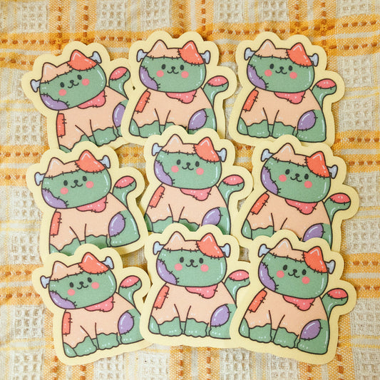 Halloween Costume Frankenkitty - Vinyl Sticker