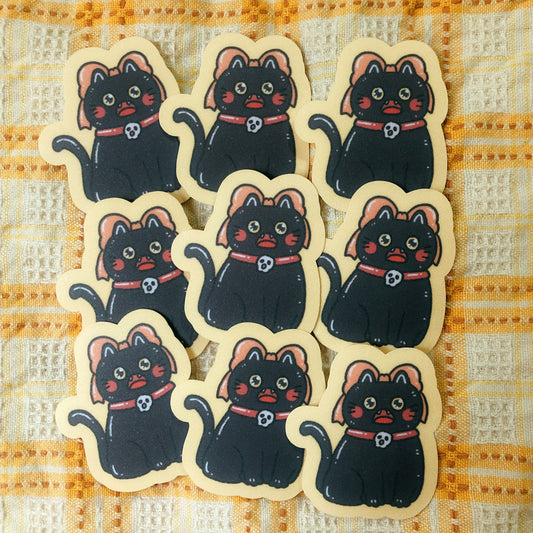 Witch Cute Cat - Vinyl Sticker