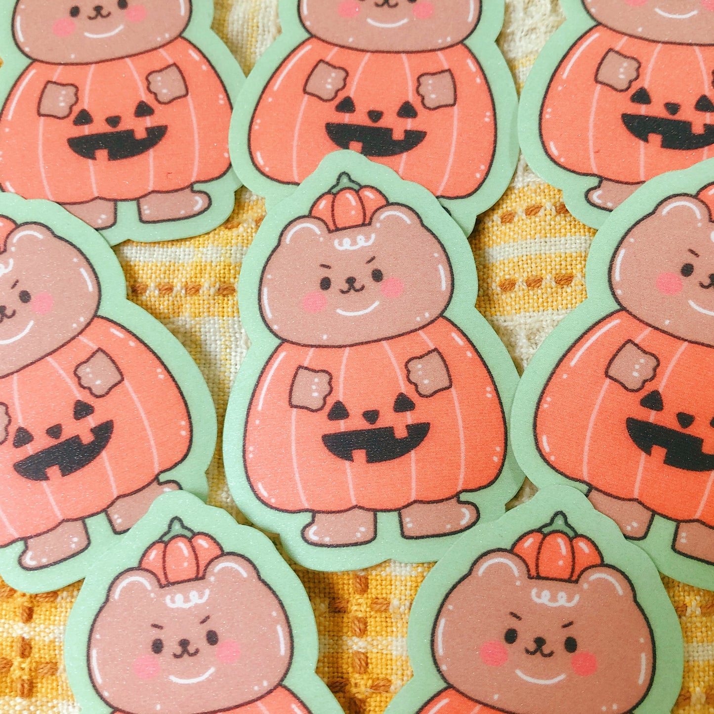 Halloween Costume Pumpkin Cat - Vinyl Sticker