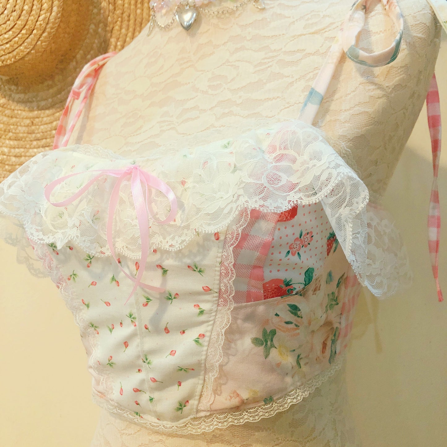 Spring Lace Corset Handmade Top