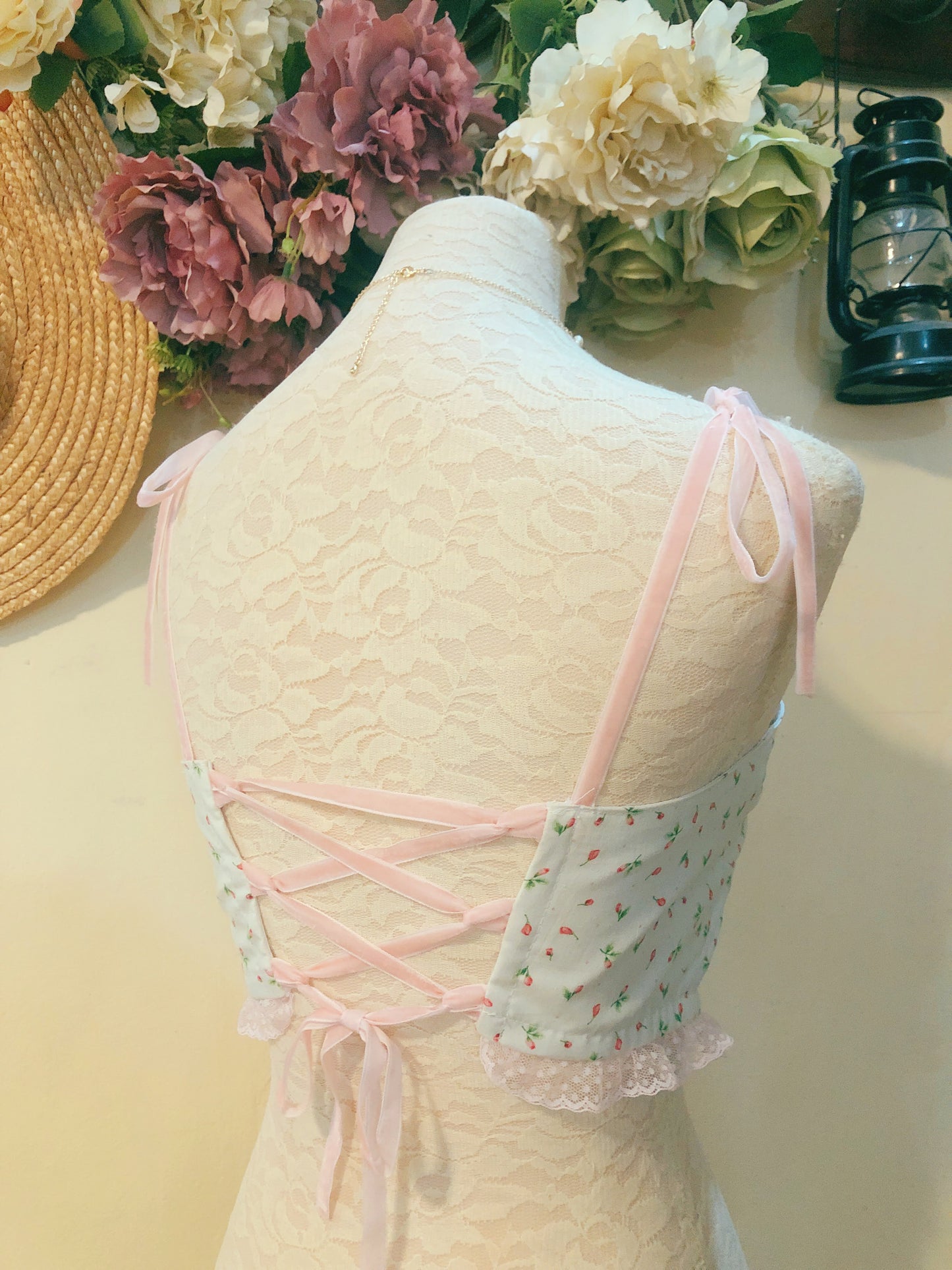 Blooming Milkmaid Corset Handmade Top