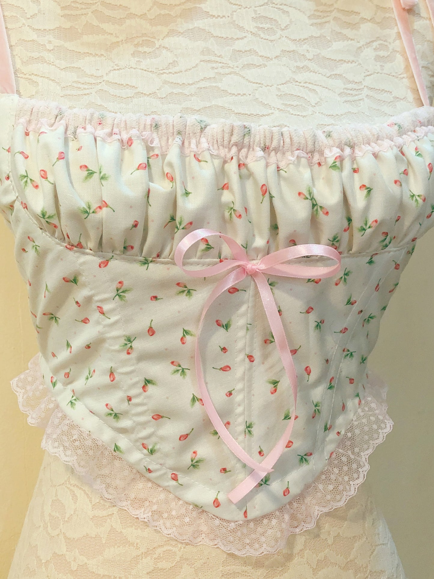 Blooming Milkmaid Corset Handmade Top