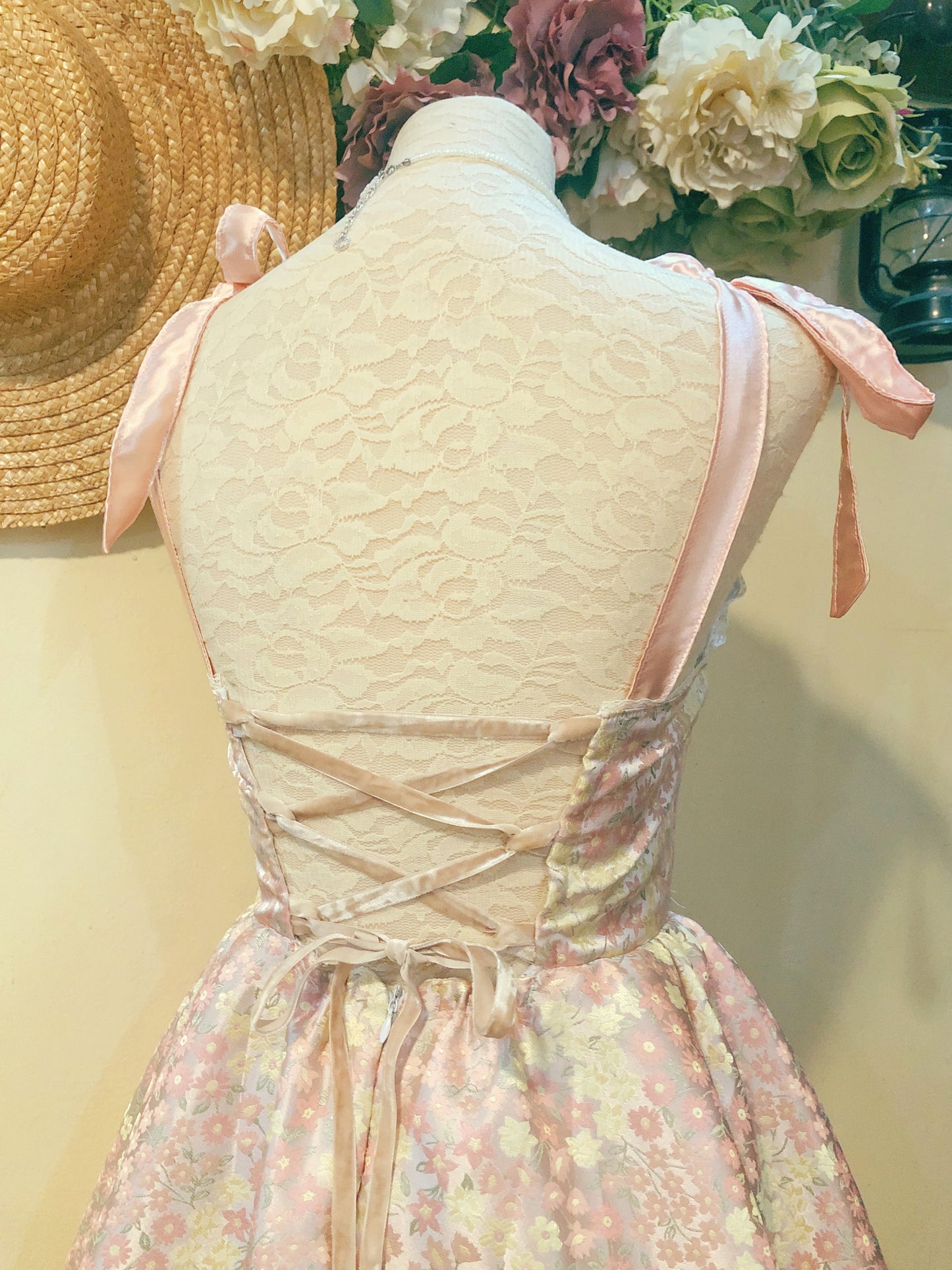 Spring Corset Mini Handmade Dress