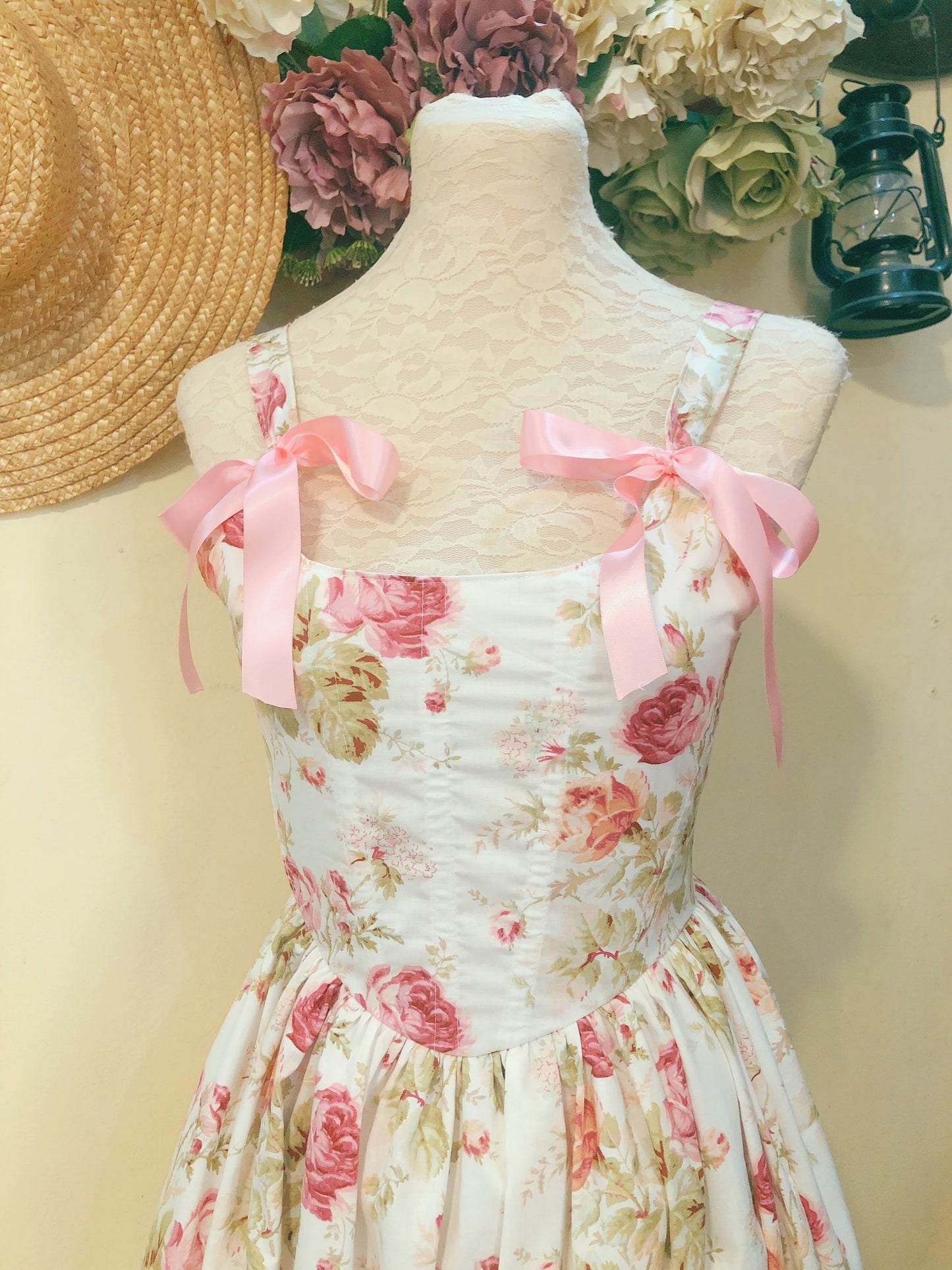 Rose Garden Corset Handmade Dress