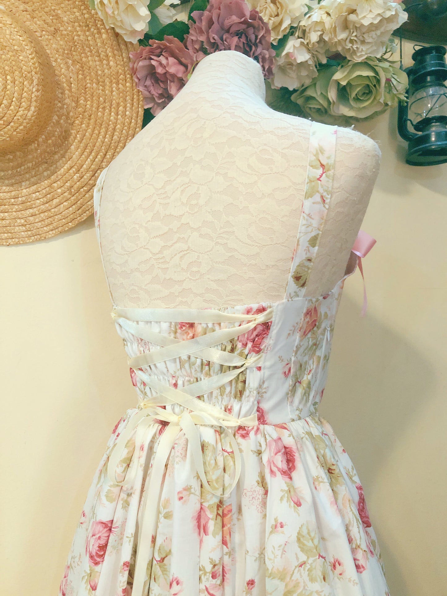 Rose Garden Corset Handmade Dress