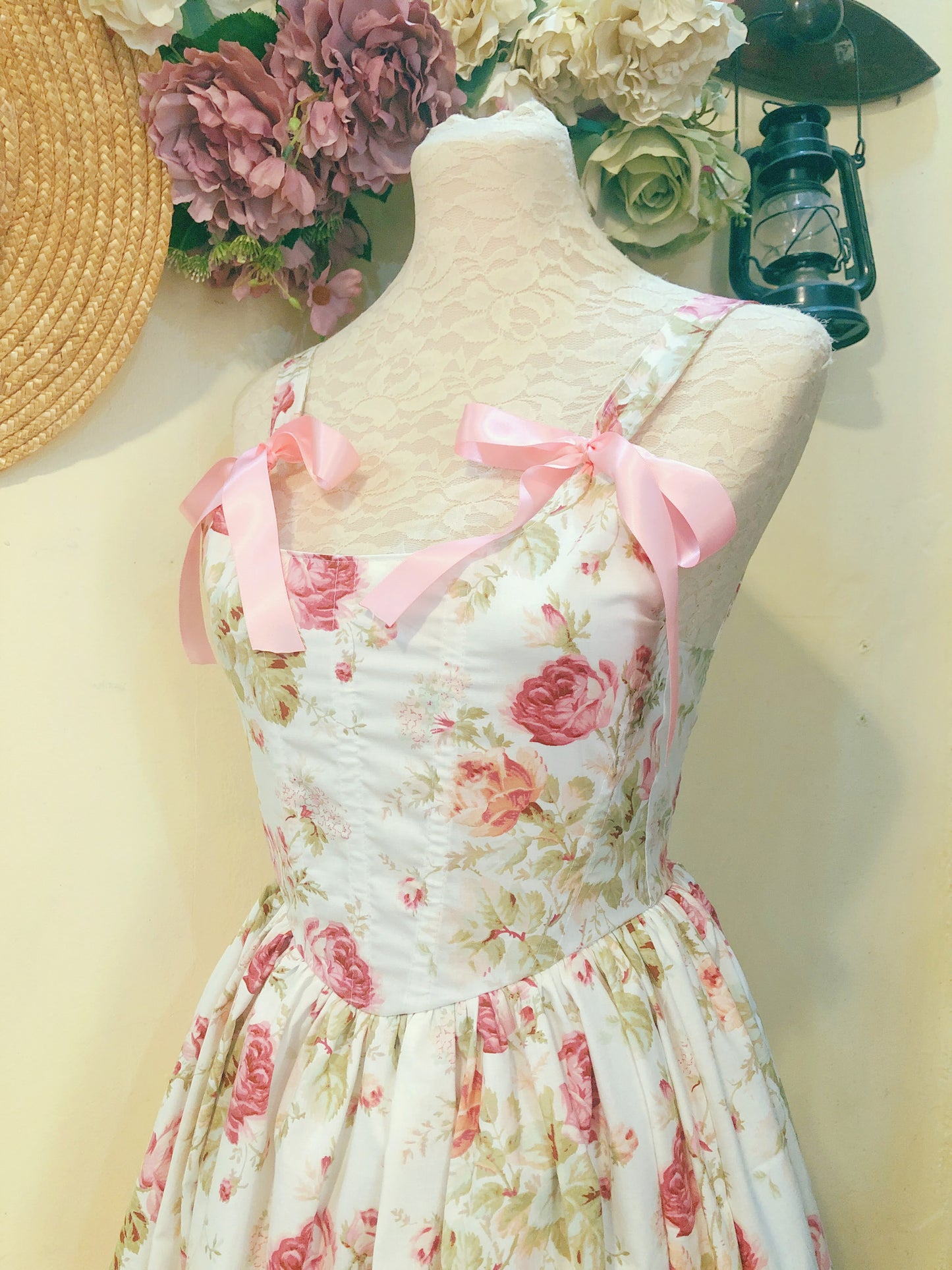 Rose Garden Corset Handmade Dress