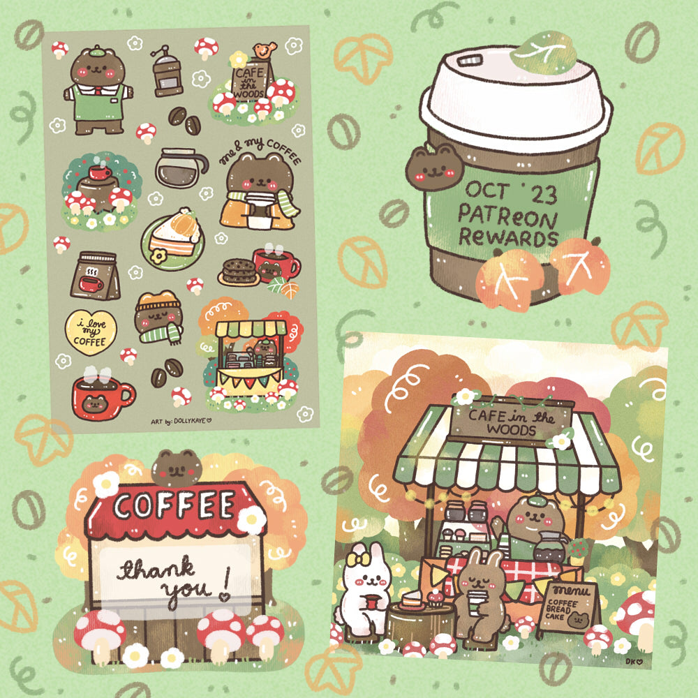 Cafe in the Woods Sticker Set