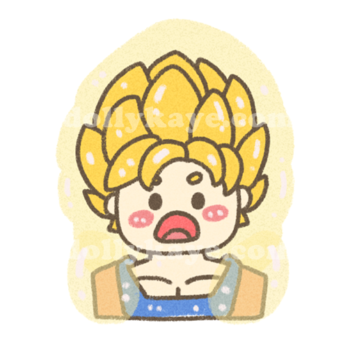 FANART Goku ( 90's anime )- Vinyl Sticker