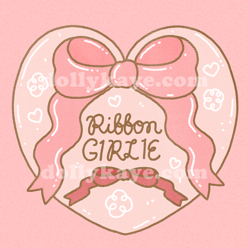 Ribbon Girlie - Vinyl Sticker