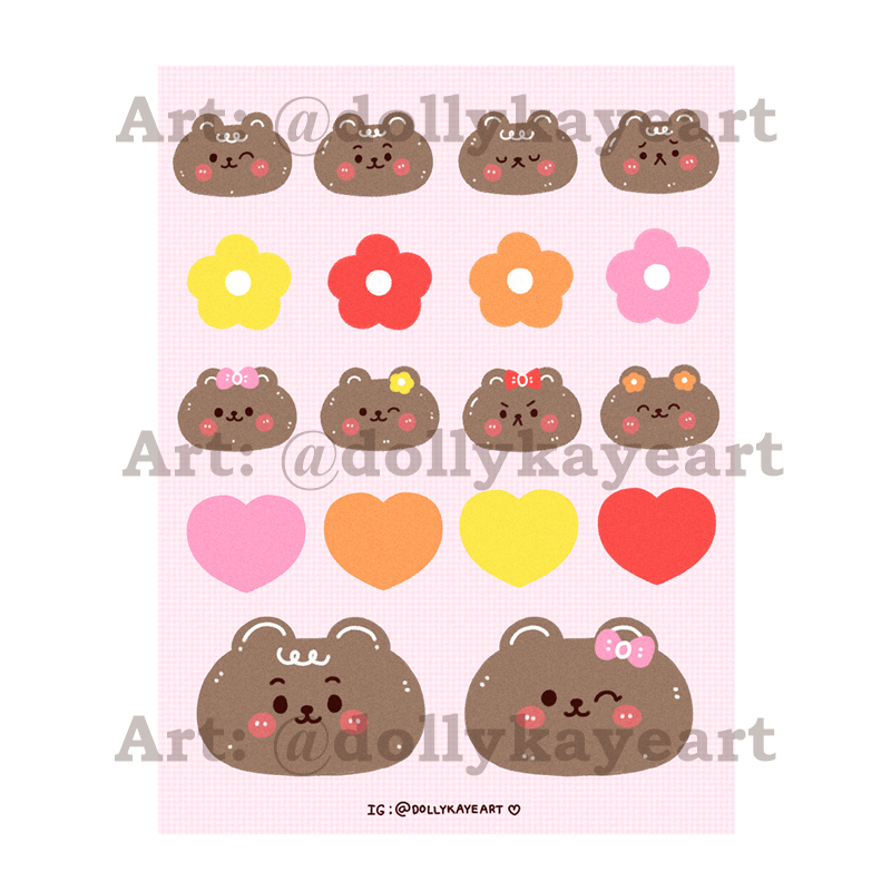 Cute Bears Sticker Sheet