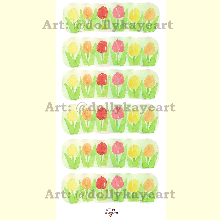 Watercolor Flowers Sticker Sheet