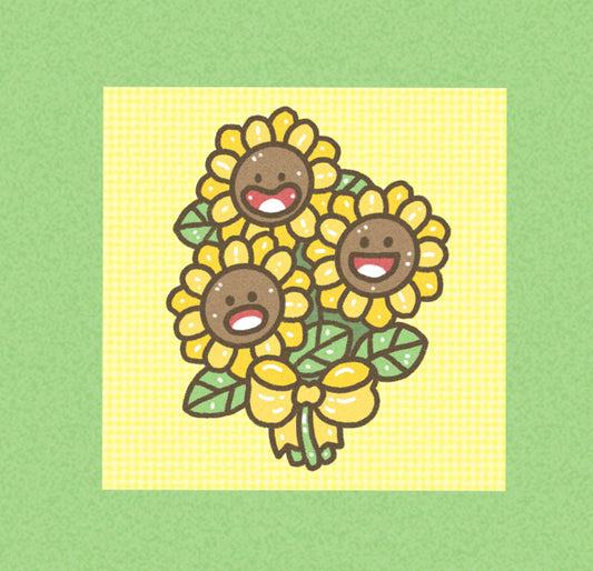 Cute Sunflowers - Vinyl Sticker