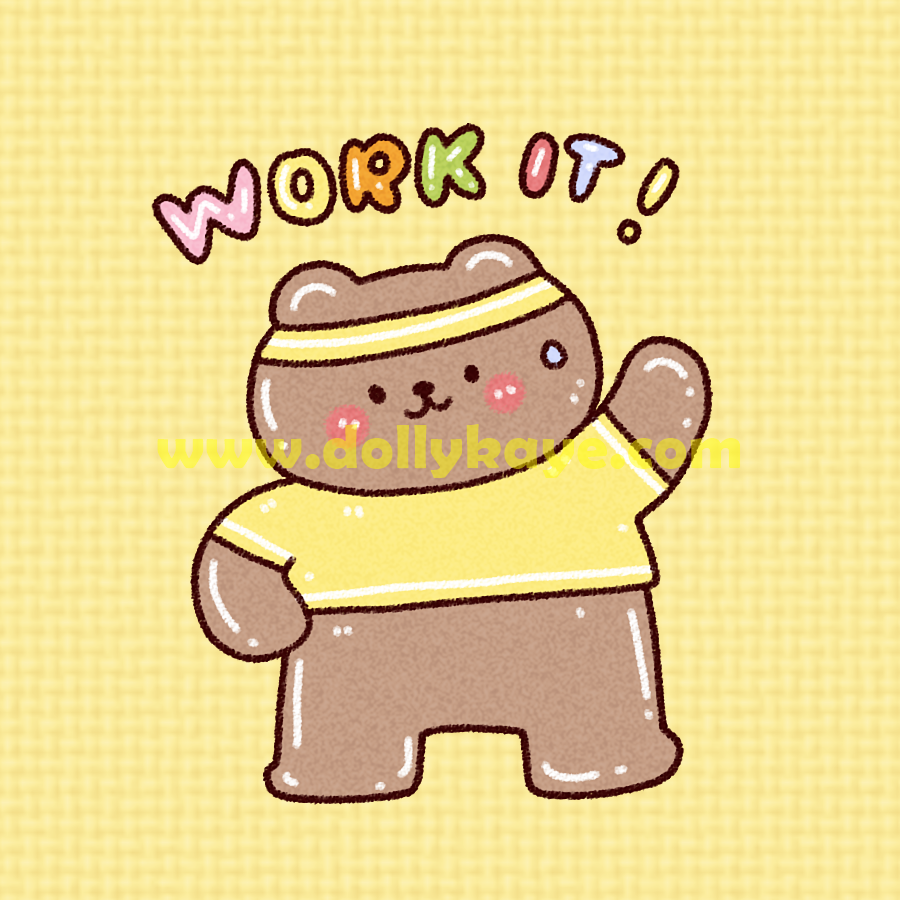 Workout Bear - Vinyl Sticker