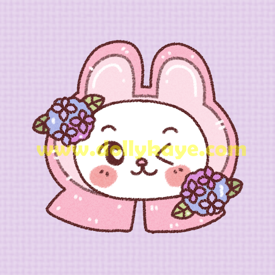 Hydrangea Bunny - Vinyl Sticker