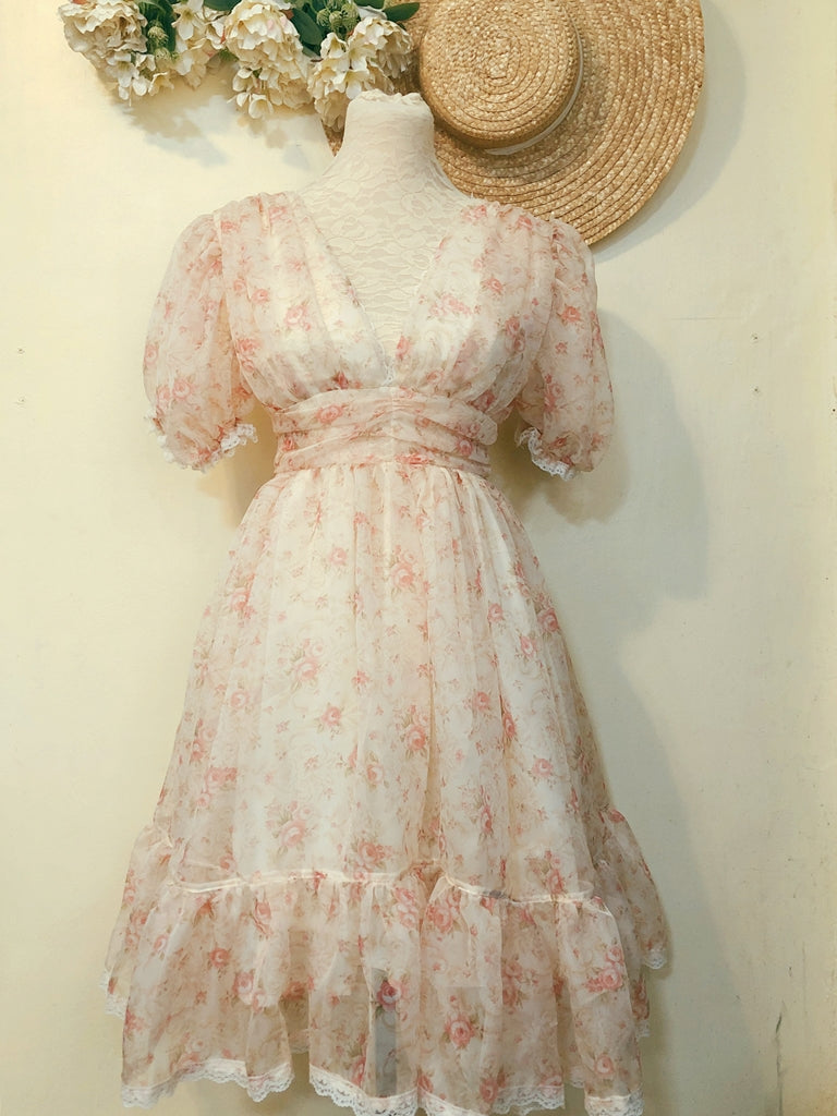 Lovely Rose Garden Handmade Dress