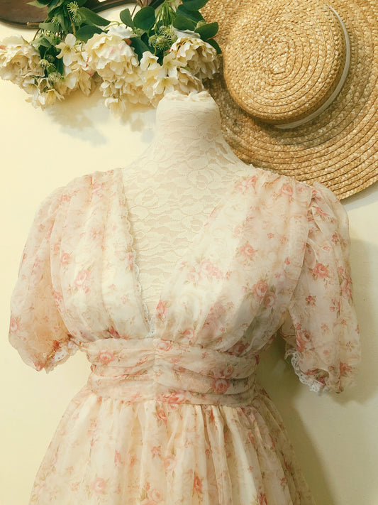 Lovely Rose Garden Handmade Dress