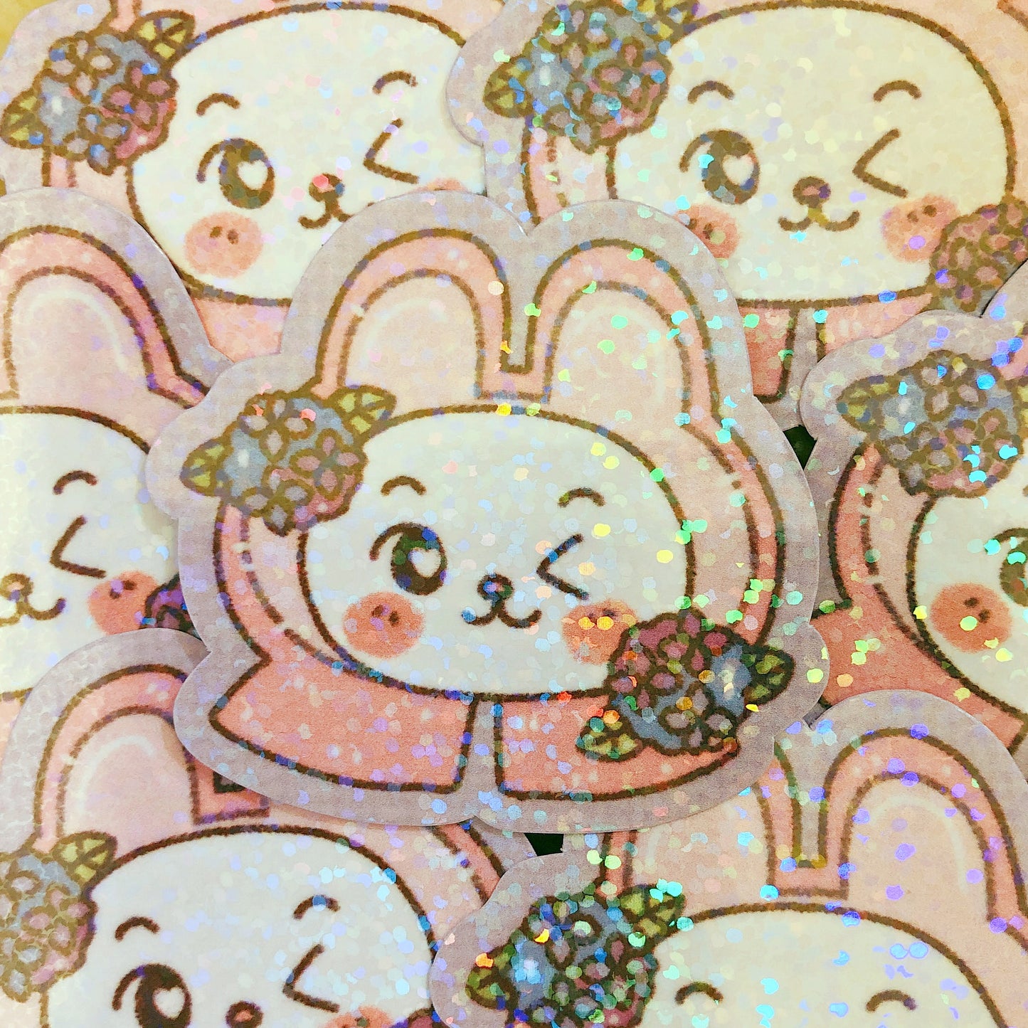 Hydrangea Bunny - Vinyl Sticker