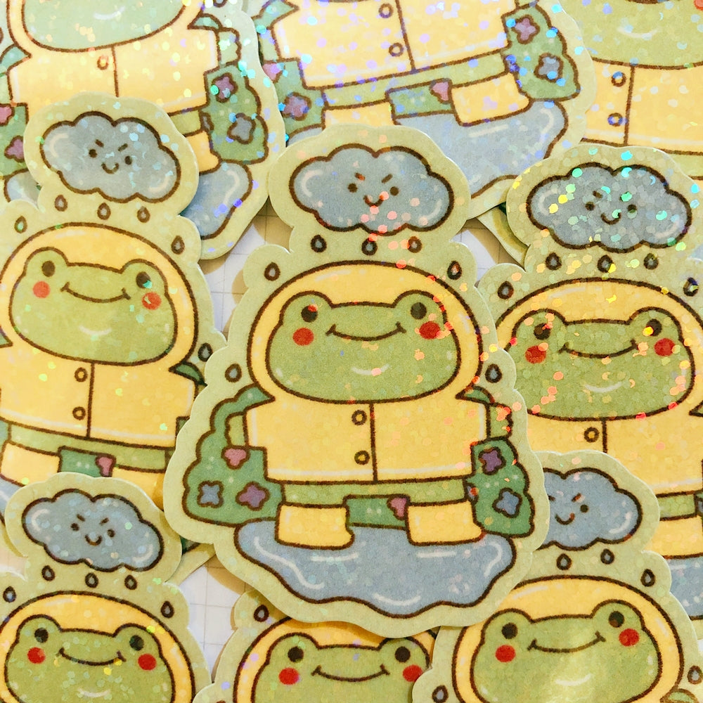 Cute Rain frog- Vinyl Sticker