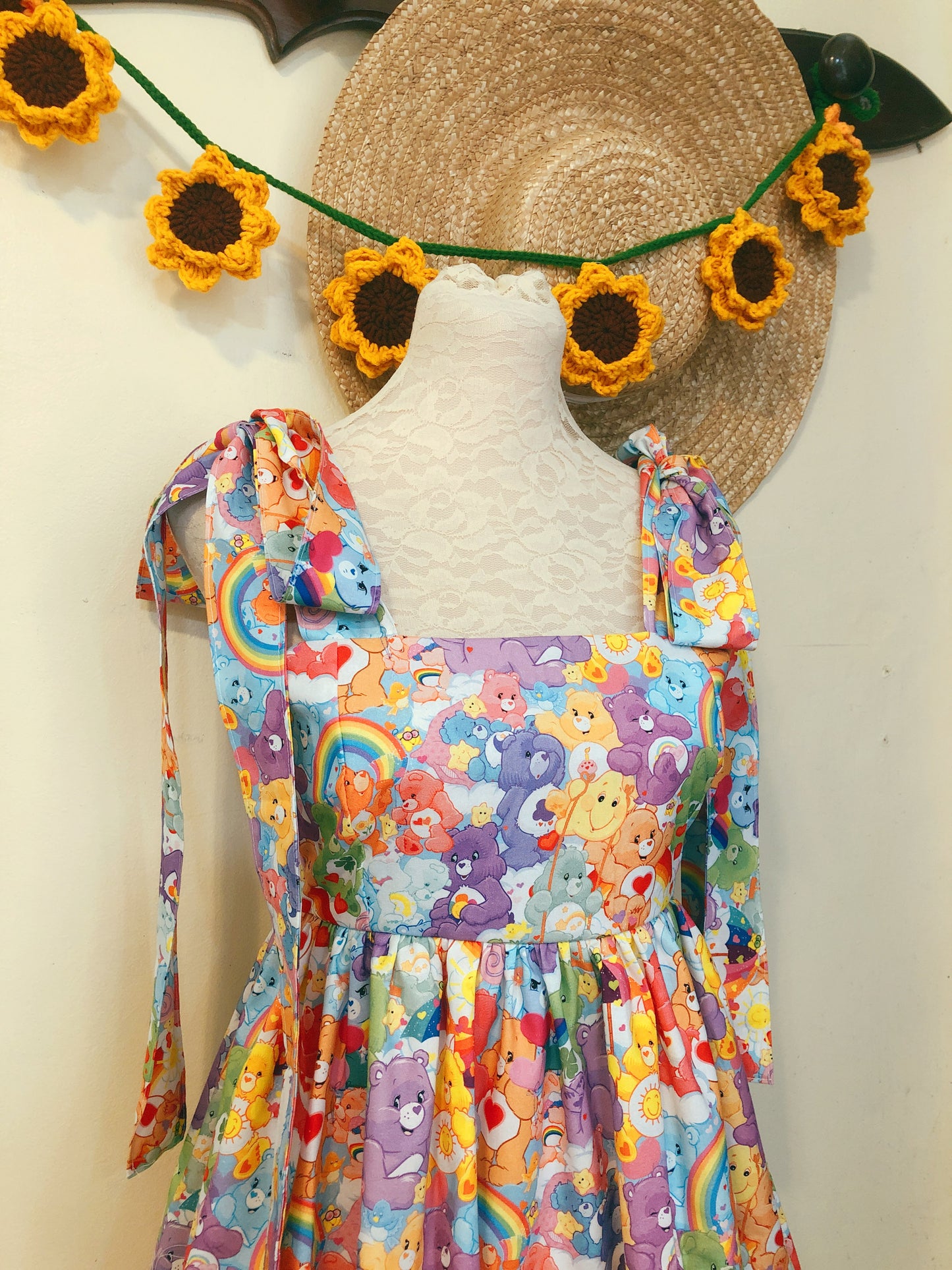 Cute Care Bears Ribbon Handmade Dress