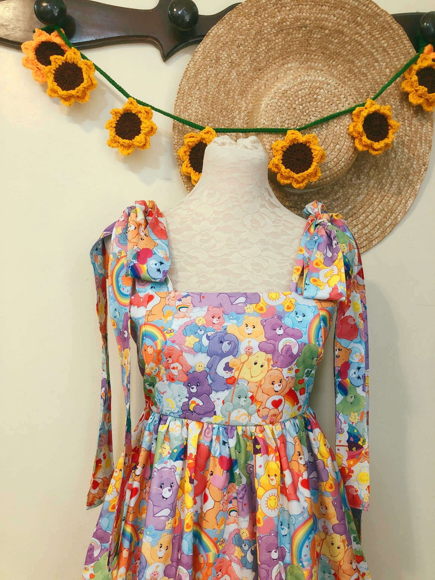 Cute Care Bears Ribbon Handmade Dress