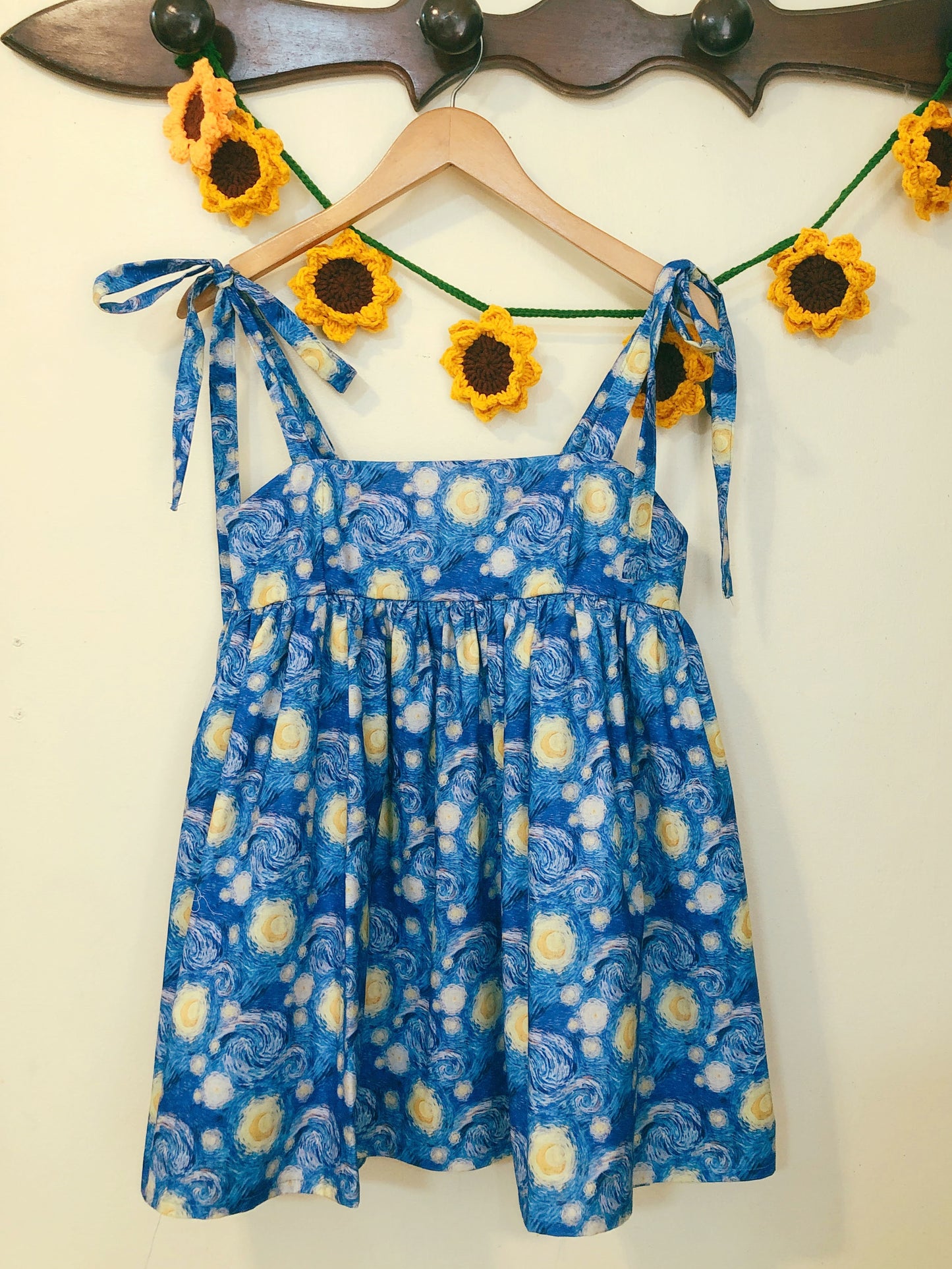 Starry Night Ribbon Handmade Dress