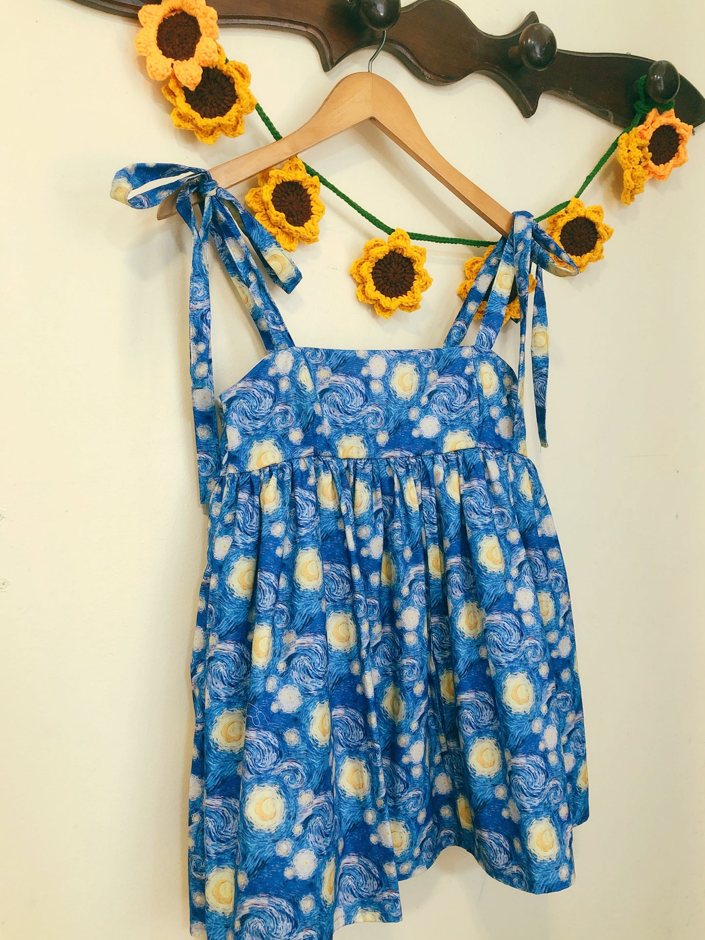 Starry Night Ribbon Handmade Dress