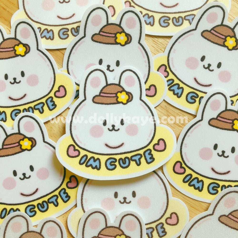 Bunny Cute - Vinyl Sticker