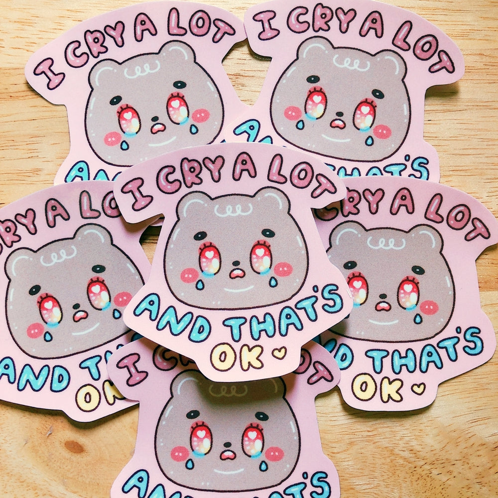 I cry a lot huhu - Vinyl Sticker