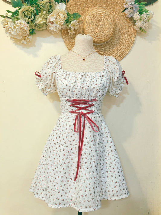 Romantic Dainty Milkmaid Handmade Dress