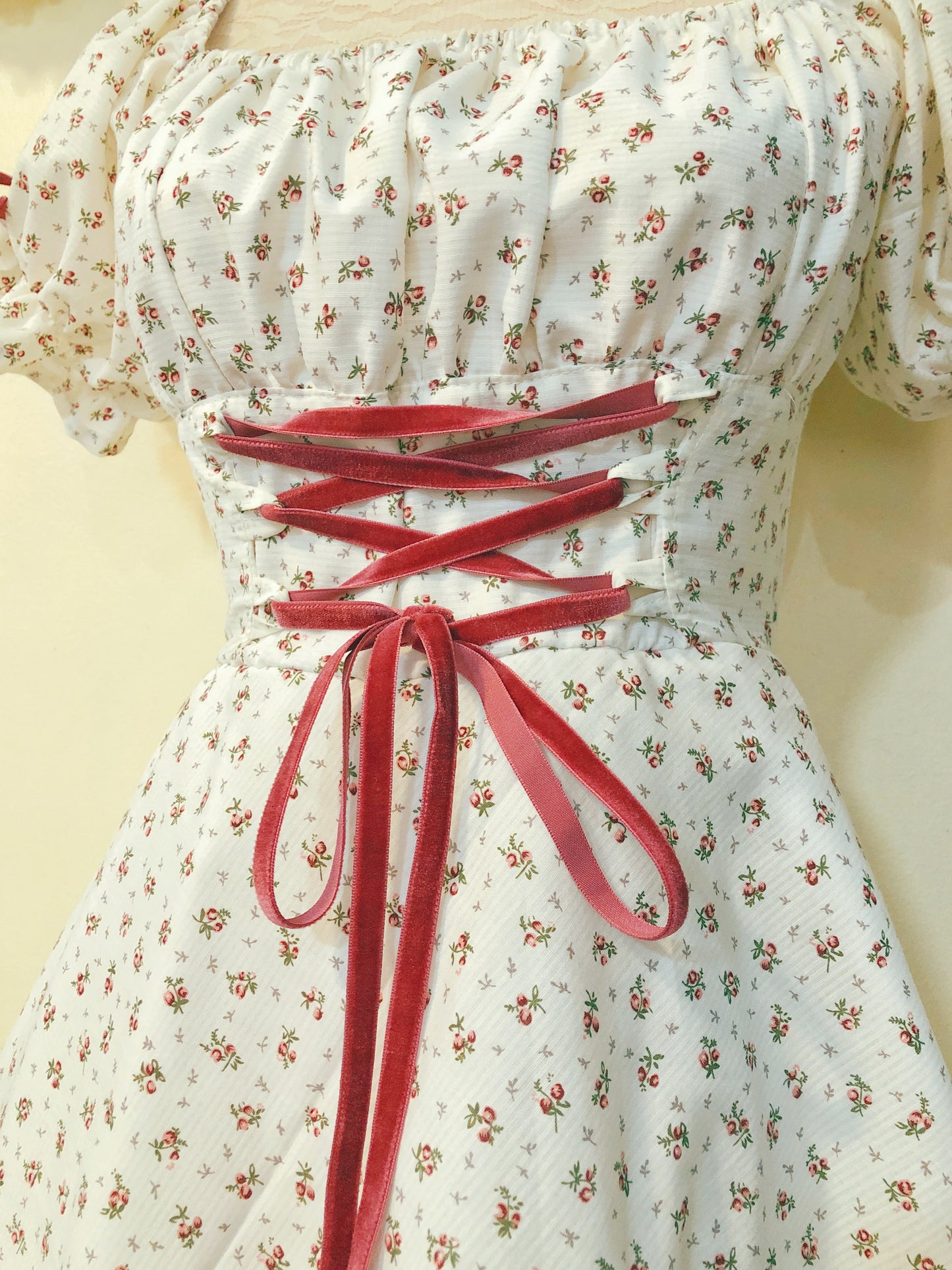 Romantic Dainty Milkmaid Handmade Dress