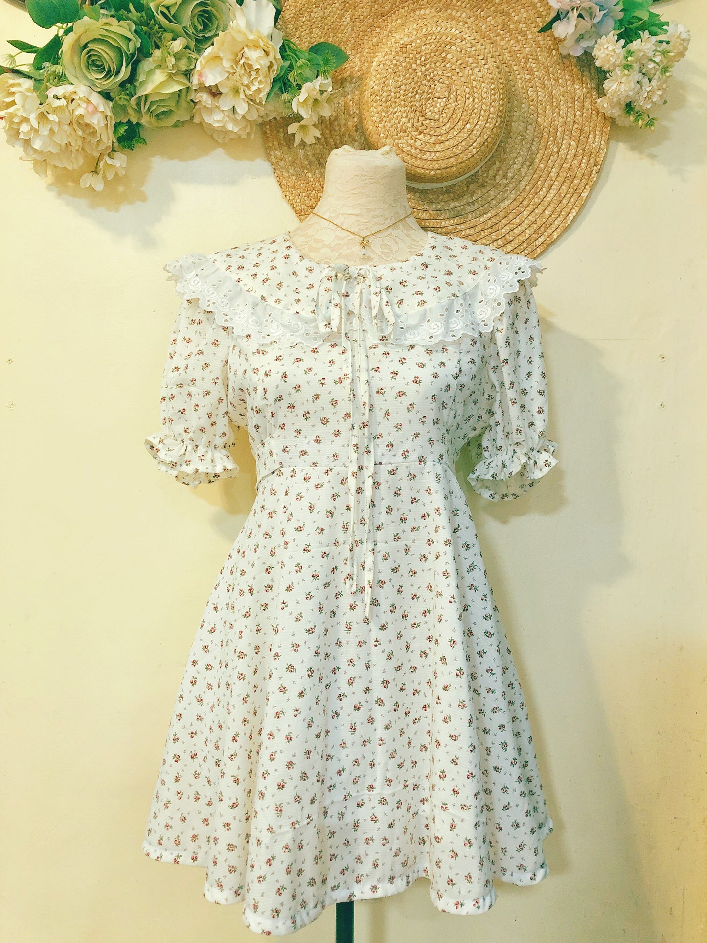 Dainty Floral Picnic Handmade Dress