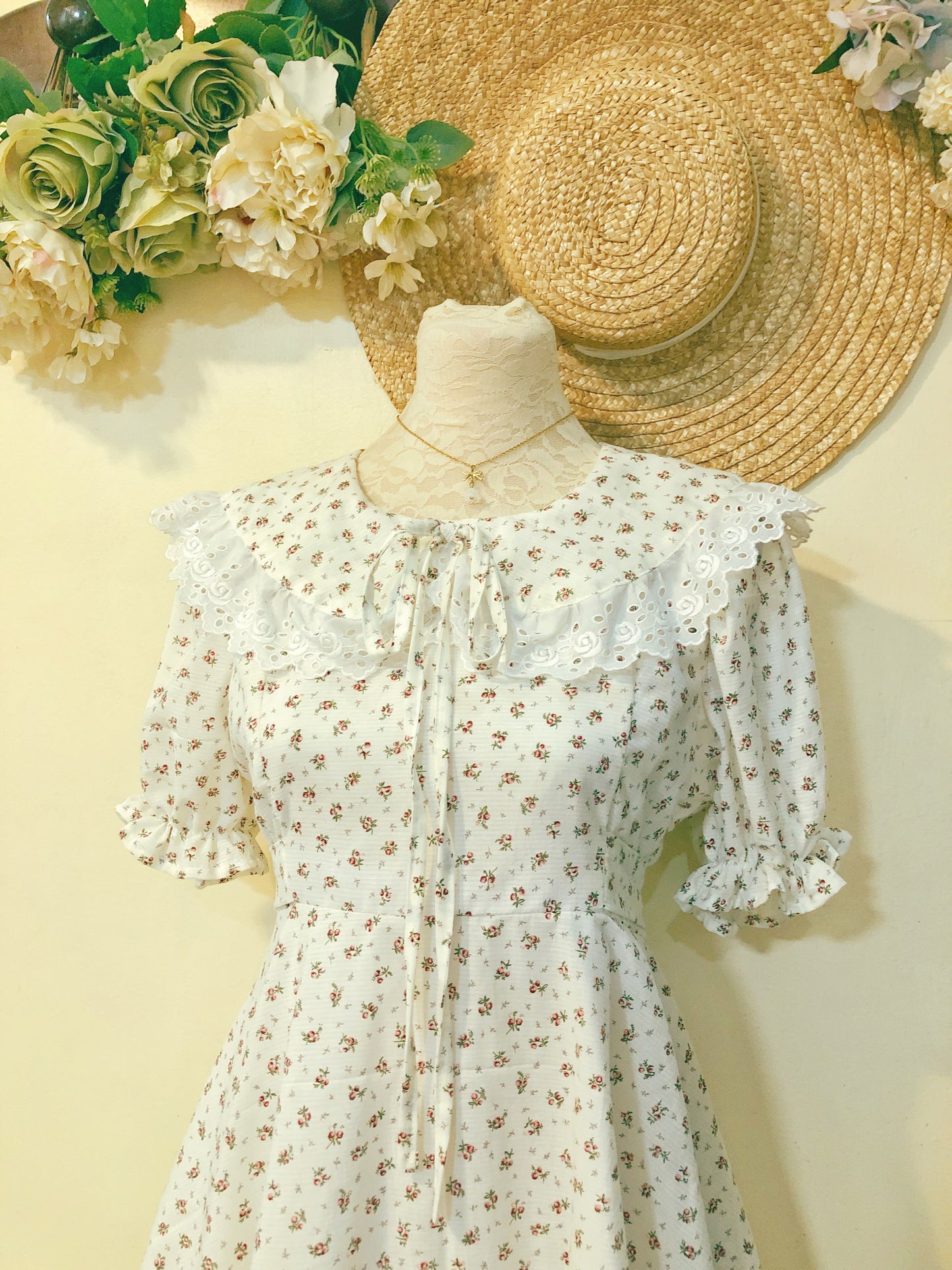 Dainty Floral Picnic Handmade Dress