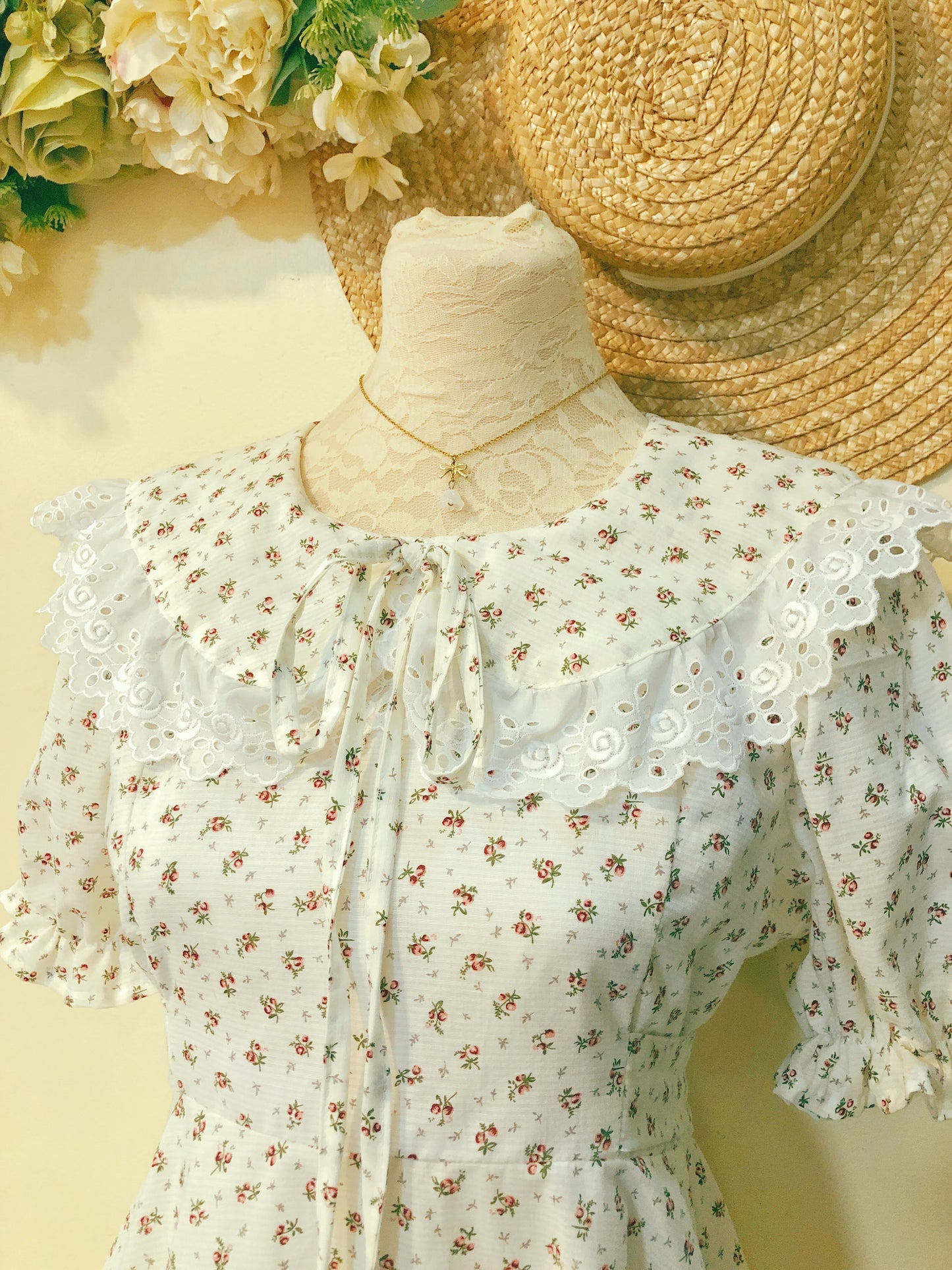 Dainty Floral Picnic Handmade Dress